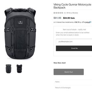 Viking Motorcycle Gunnar Backpack *NEW*